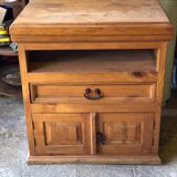 TV cabinet in raw wood to be relooked