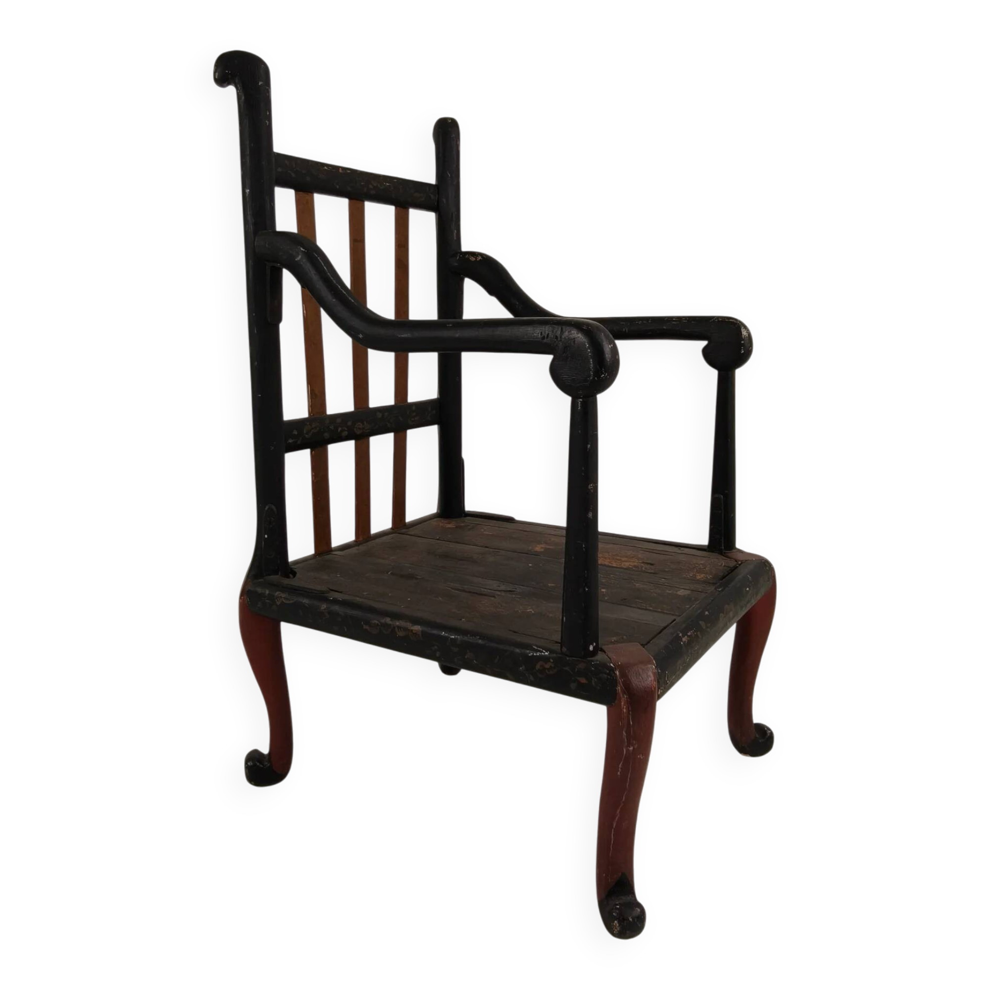 Fauteuil anglais de style chinoiserie vers 1900