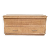 Raw oak chest
