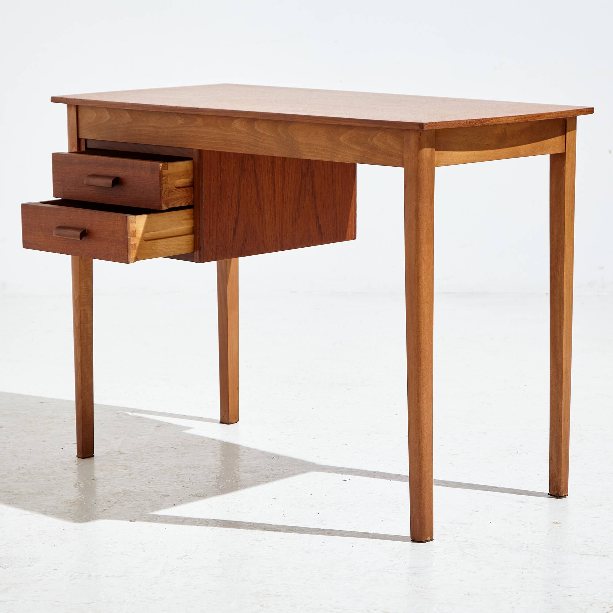Restored teak and beech desk