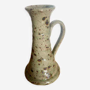 Speckled stoneware candle holder