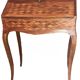 Small 19th century Napoleon III style secretary with folding top and marquetry
