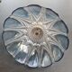 Glass lampshade with brass angel