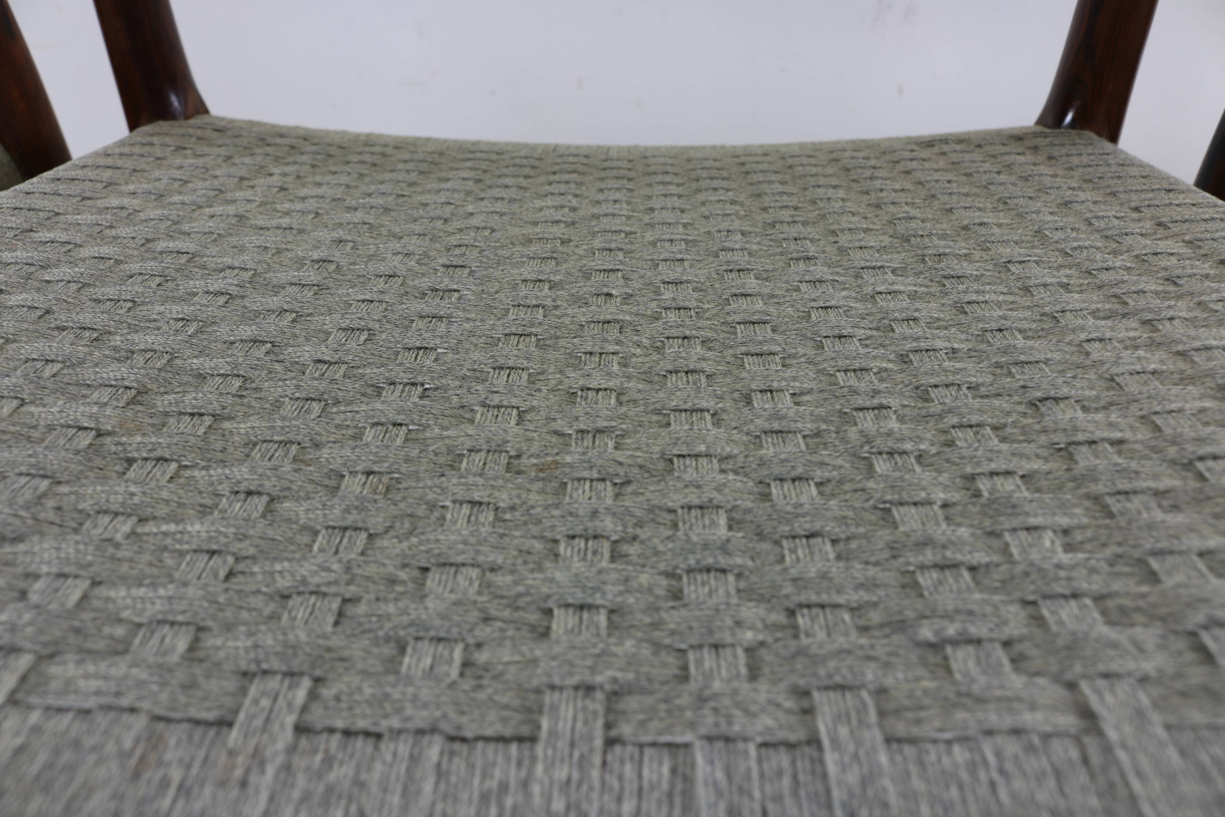 Danish design rosewood dining chairs by Niels Otto Møller for Møller Denmark