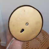 Golden hinged desk lamp