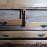 Bureau de pente, scriban en pin XIXème