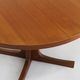 Vintage Danish round extendable dining table teak 1960s