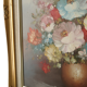 Tableau bouquet de fleurs tons pastels signé Frederick