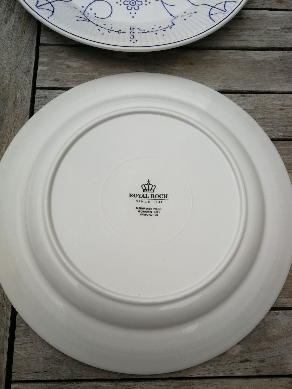Set of 6 flat plates Copenhagen Royal Boch