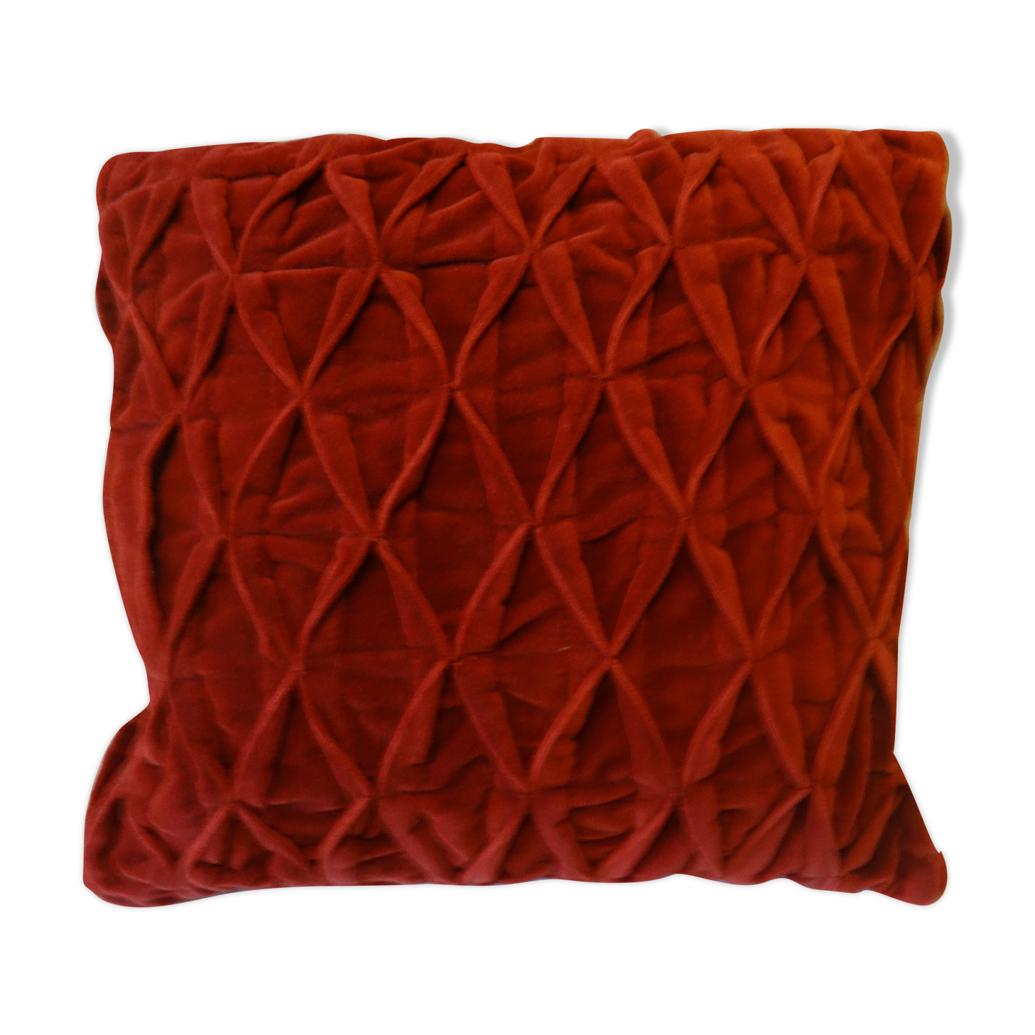 Honeycomb velvet cushion 36x40cm