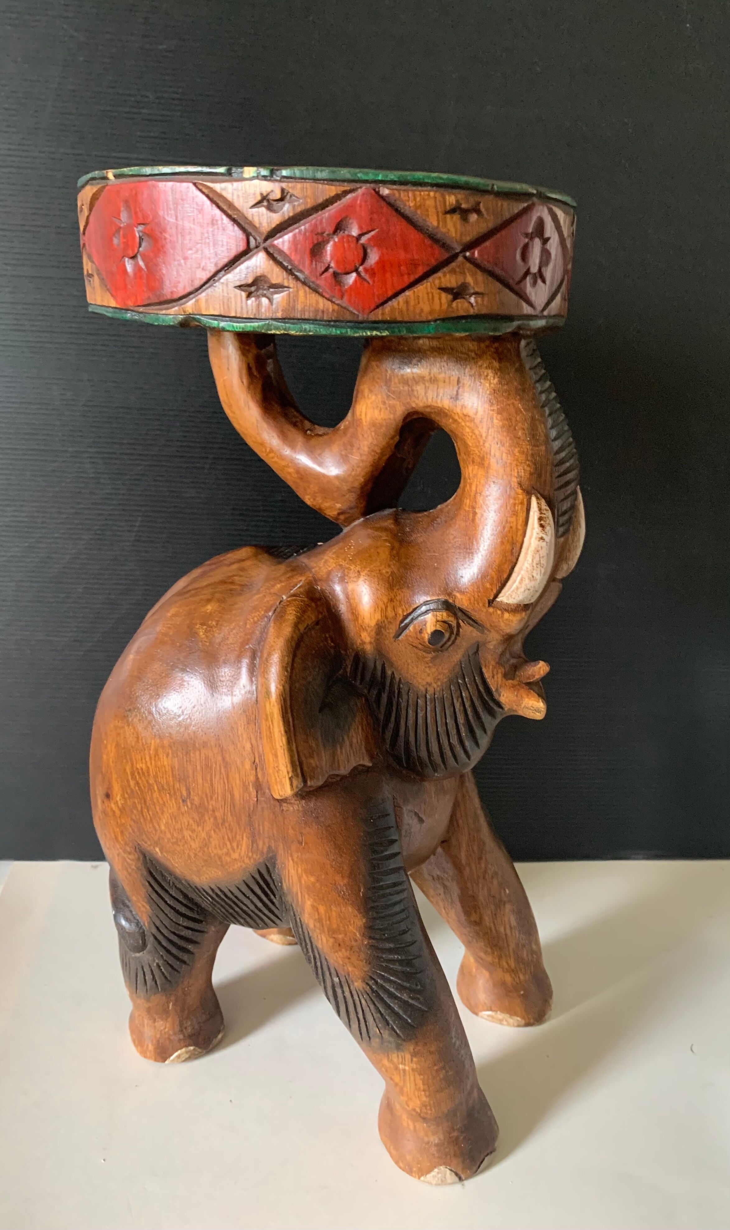 Wooden elephant plant harness