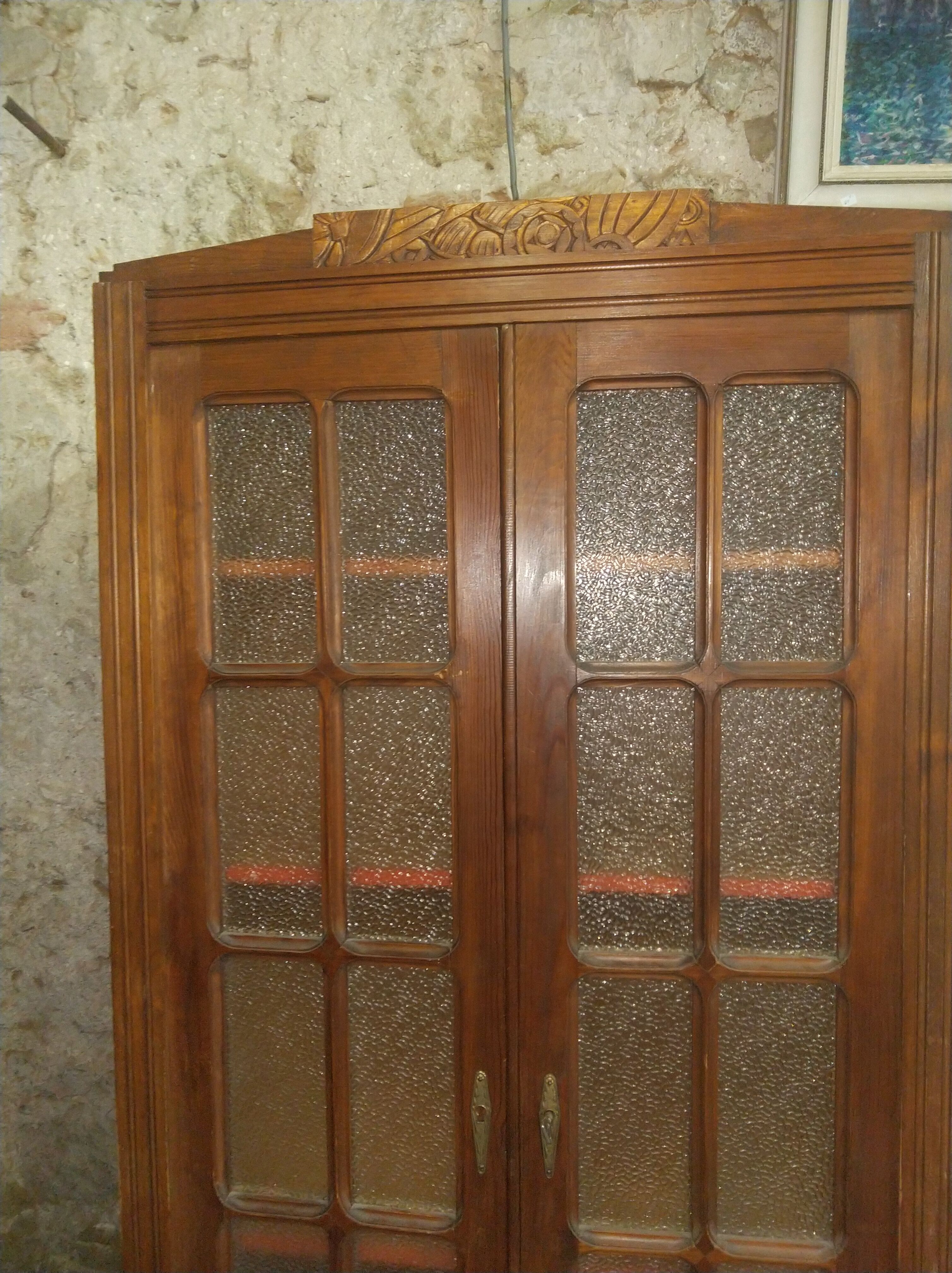 Pair of pine Parisian wardrobes circa 1935