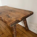 Brutalist wooden coffee table