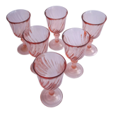 6 Luminarc Rosaline white wine glasses