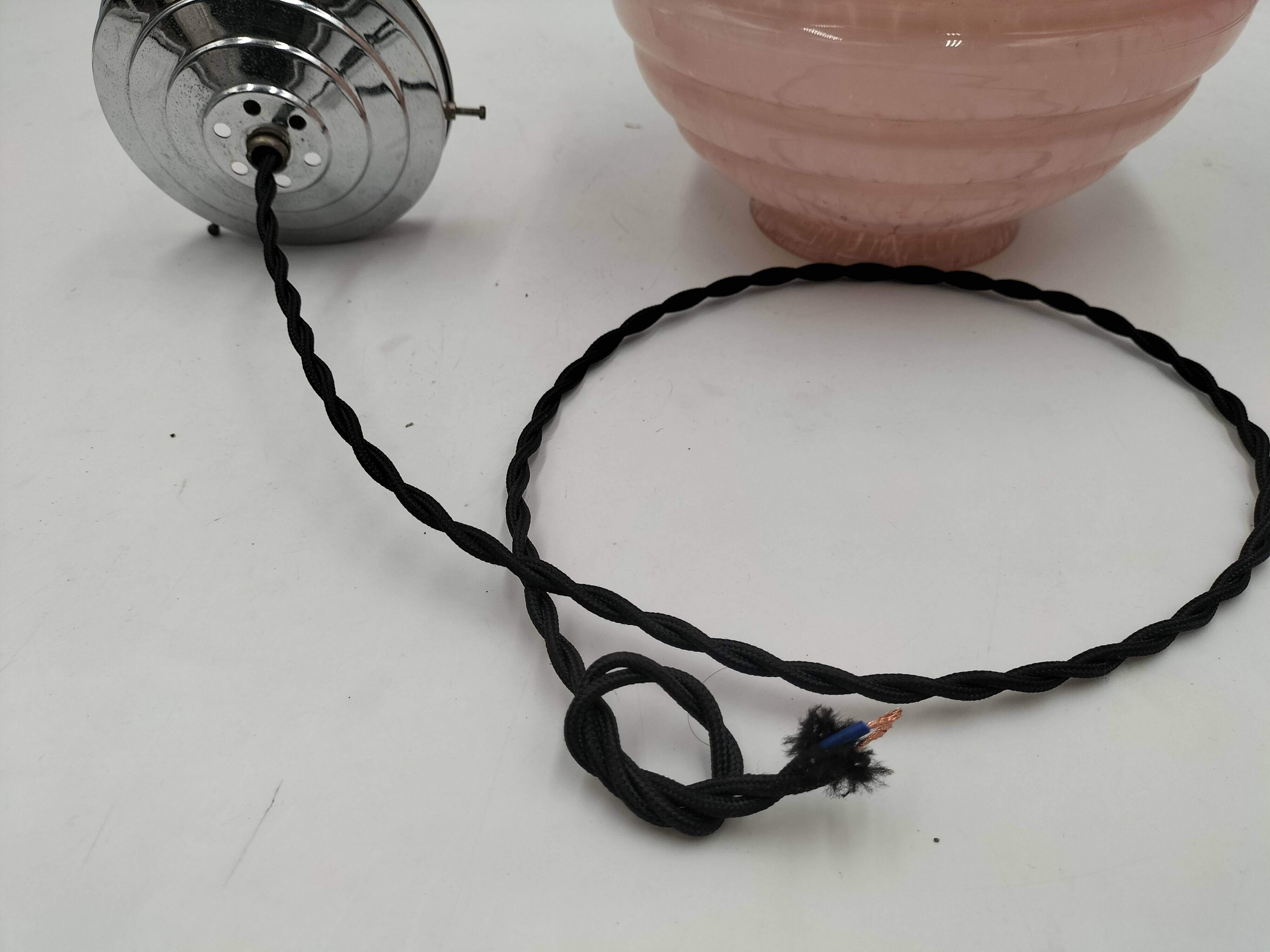 pink opaline pendant light