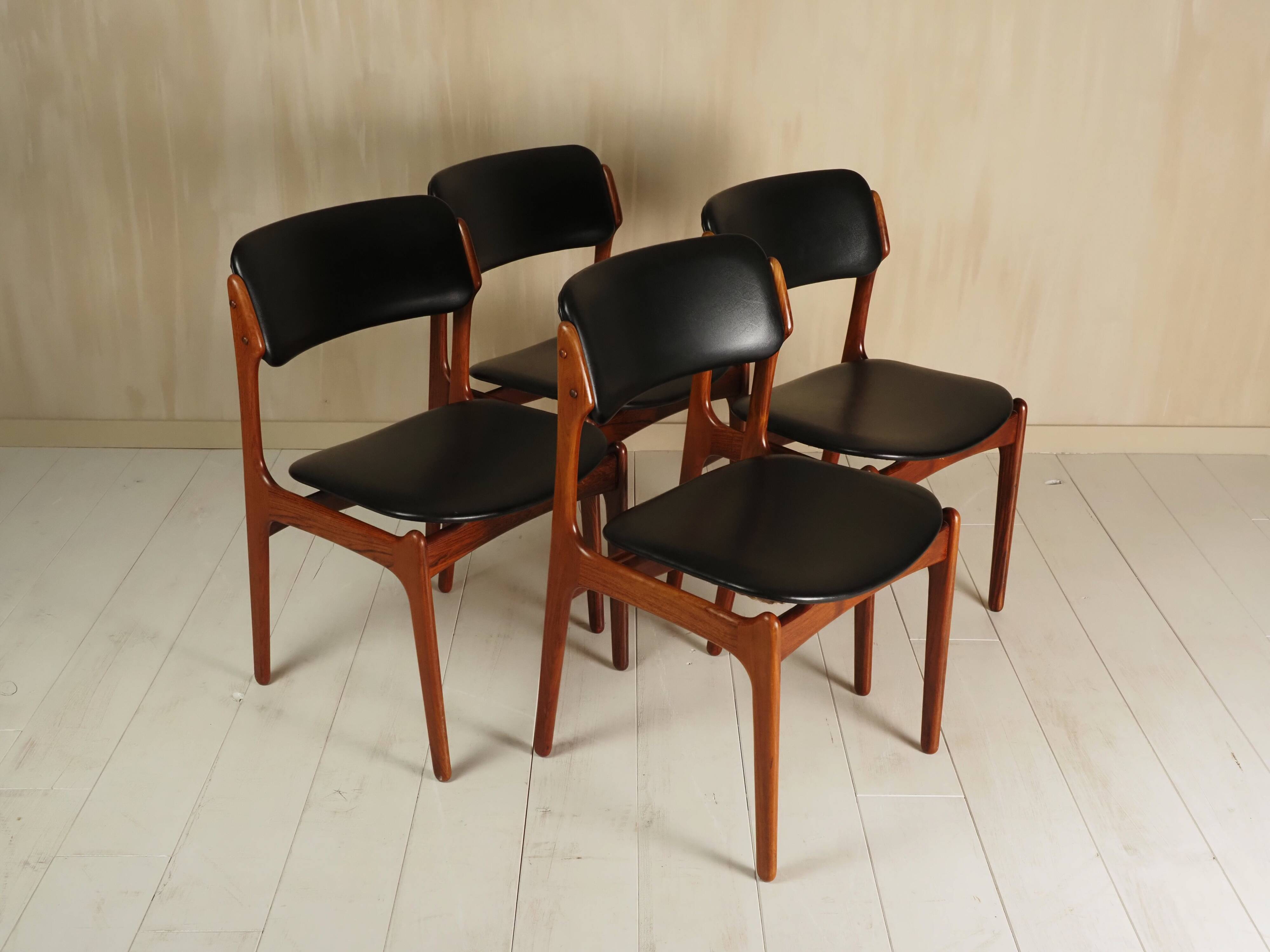 Model 49 dining chairs by Erik Buck for OD Møbler, 1960s