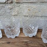 Set of 4 cut crystal whisky glasses from Cristal de Vannes