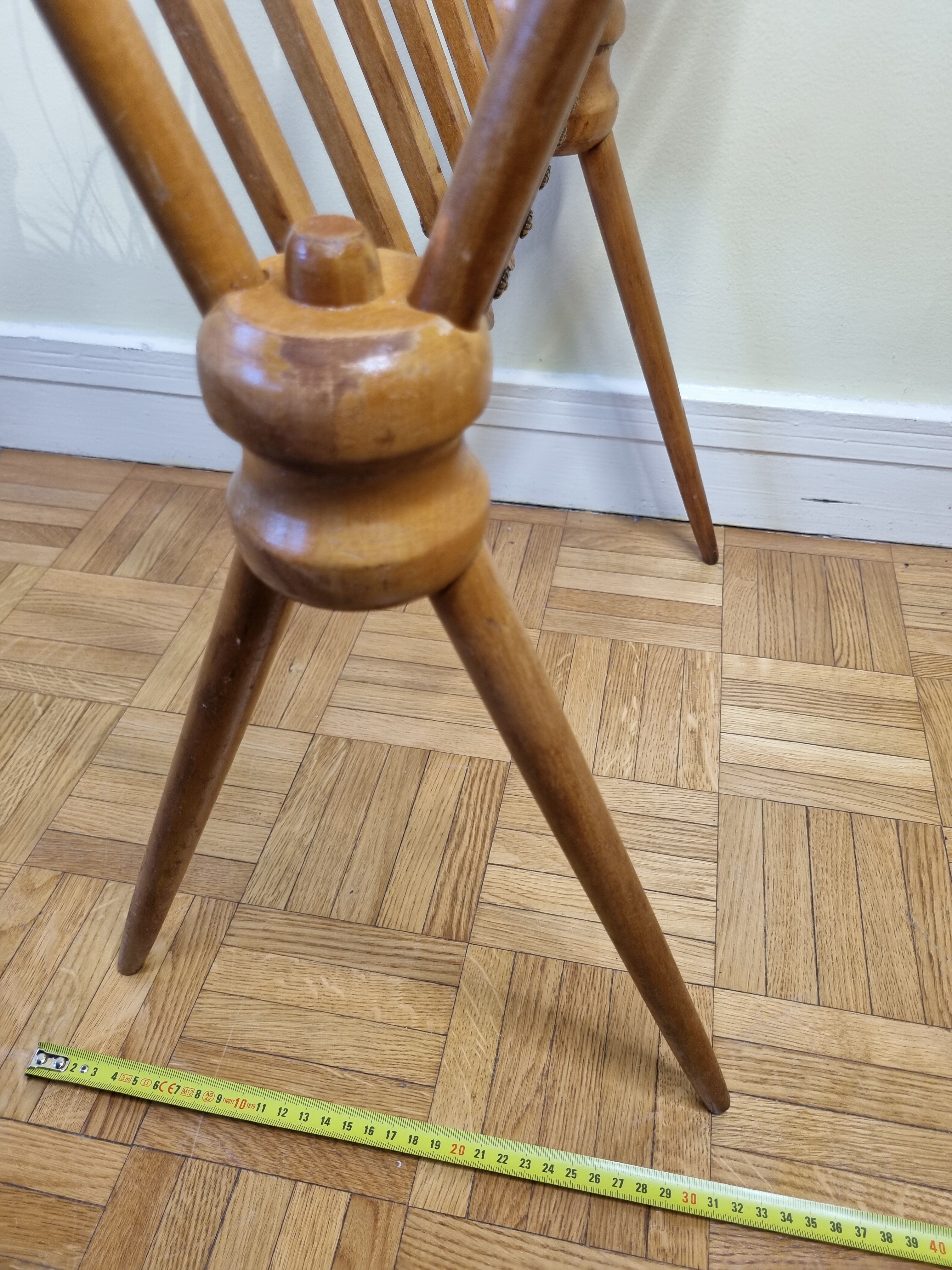 Magazine door and empty wooden pocket, vintage