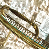Vintage brass serving trolley