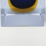 Briquet de table bleu des années 1960 en verre de Murano Sommerso par Flavio Poli