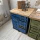 Meuble établi rangement militaire industriel vert