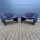 2x Artifort Groovy F598 by Pierre Paulin, Dark Blue, original