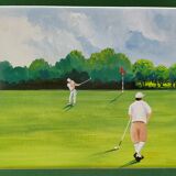 The Golf, Two original gouaches, Jean-Louis Honnet (1957-2017)