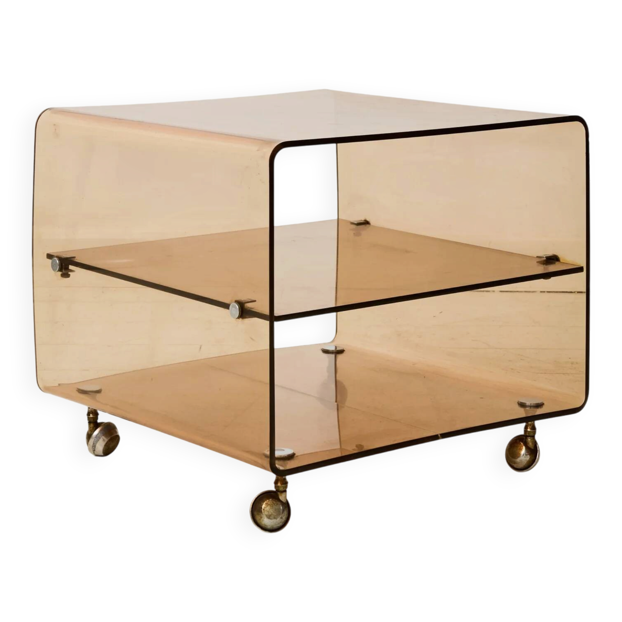 Side table on wheels, Michel Dumas, Roche Bobois, 1970