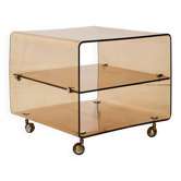 Side table on wheels, Michel Dumas, Roche Bobois, 1970