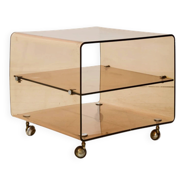 Side table on wheels, Michel Dumas, Roche Bobois, 1970