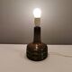 Ceramic/stoneware table lamp, Danish from the 1970s-1980s, earth and green colors