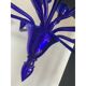 Blue Glass Chandelier, Contemporary, Attributed to Murano