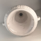 Vases "Medicis" balustre with two white ceramic handles