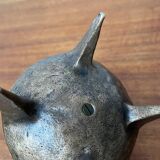 Brutalist Mid-Century Candle Holder in Bronze, 1960s