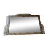 Miroir biseauté ciselé bois art déco dorure