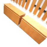 Large vintage coat rack with integrated sideboard, dating from the 1970s