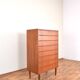 Commode à tiroirs vintage en teck, Danemark, 1960.