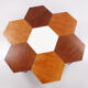 Gio Ponti Set of 7 hexagonal coffee table by ISA Bergamo, 1950 Italy.