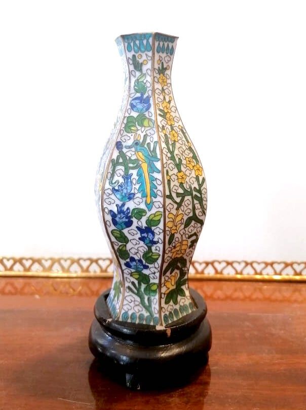 Soliflore vase in partitioned bronze China