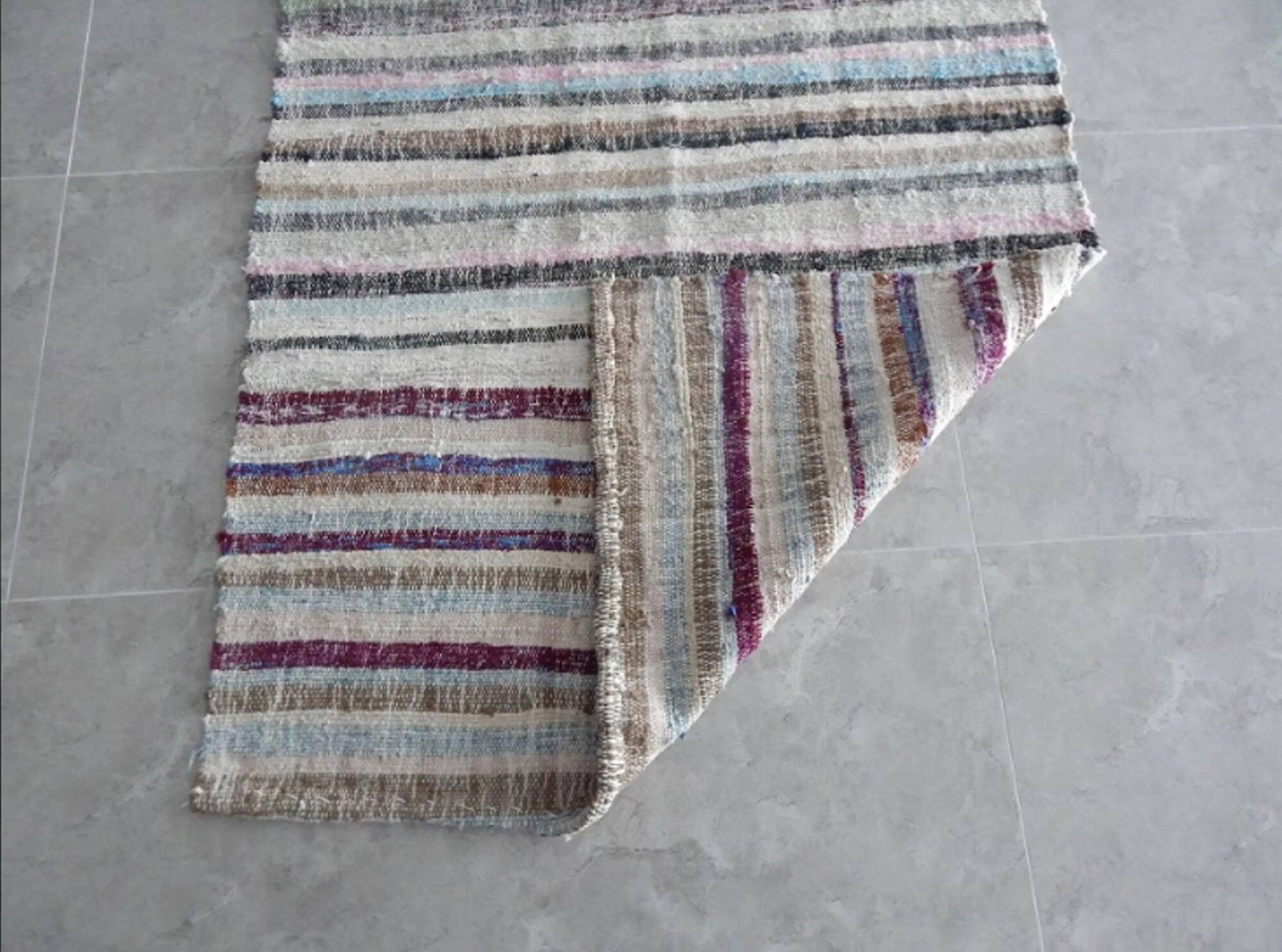 Vintage Turkish hallway rug 117x327 cm