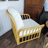 Rattan armchair from Maison Maugrion