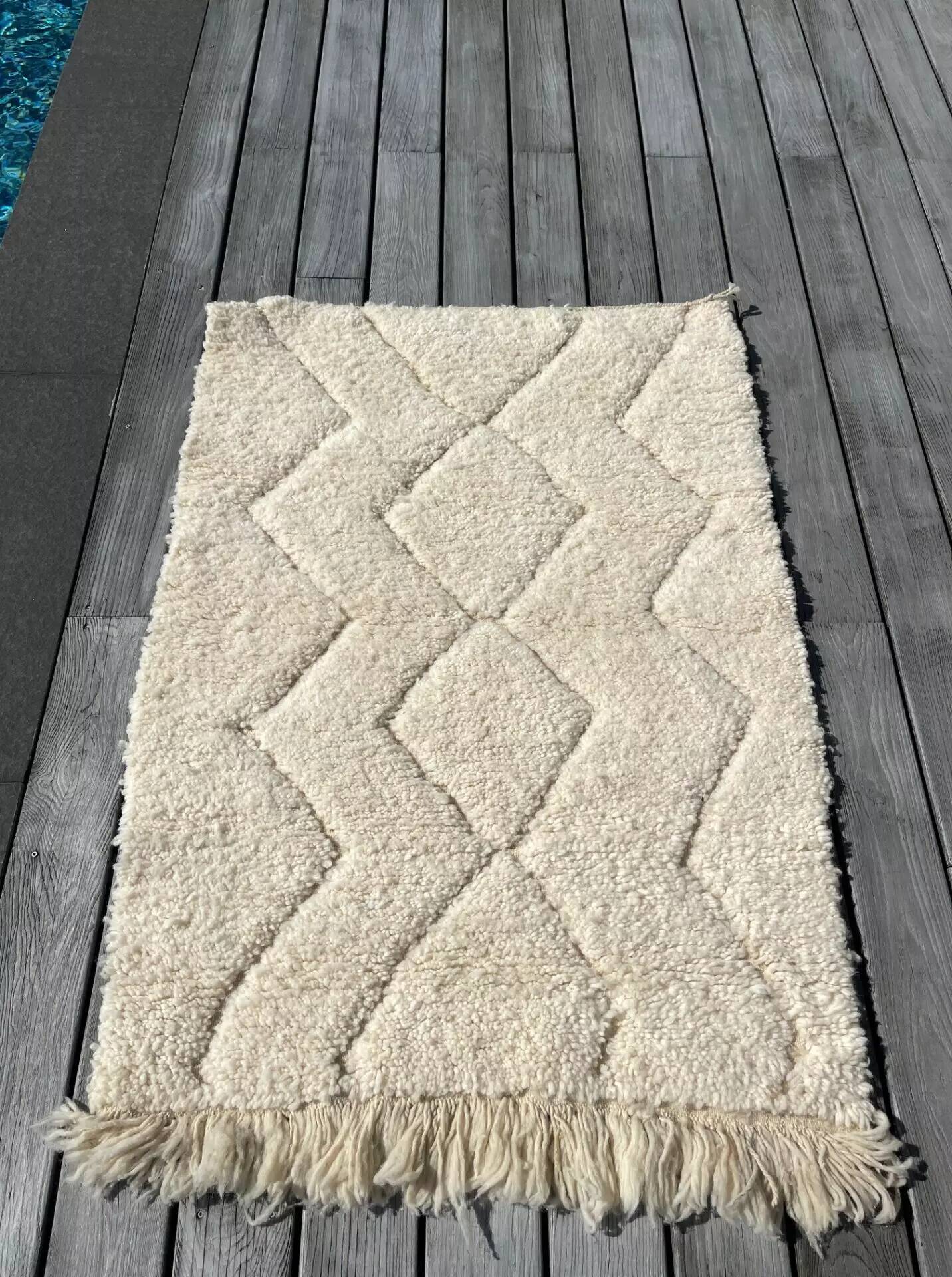 Tapis berbère blanc 2X1m