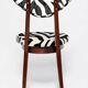 Heart-shaped chair with black and white zebra pattern, Poland, 1960s