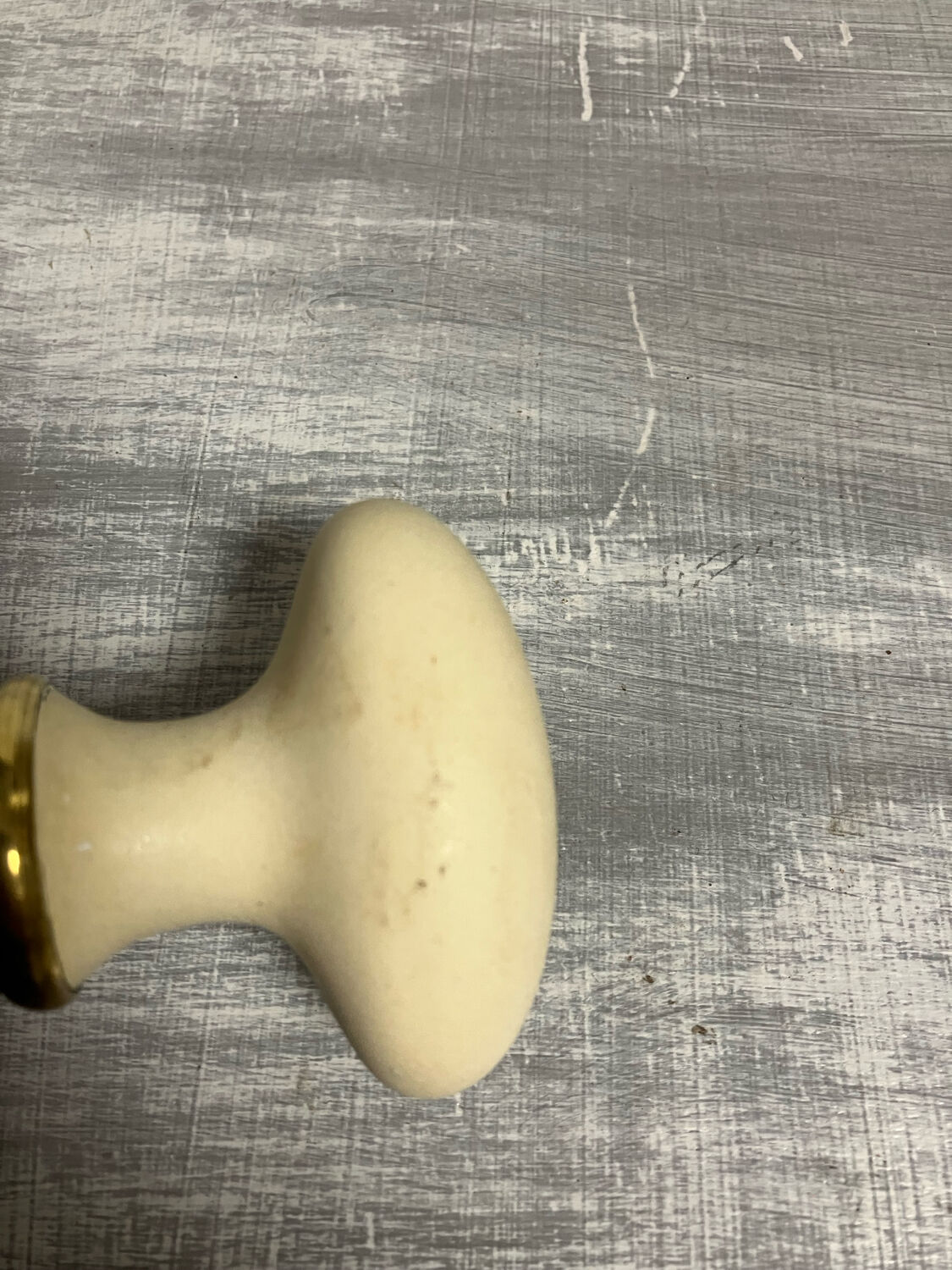 Old beige door handle