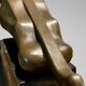 Large Art Deco bronze patinated Jaguar sculpture on an architectural base.