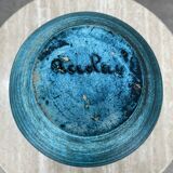 Accolay vase, blue Gallic ceramic, 1960s