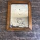 19th mirror with mercury glass 26x33cm