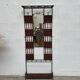 Pair of rattan and metal lockers