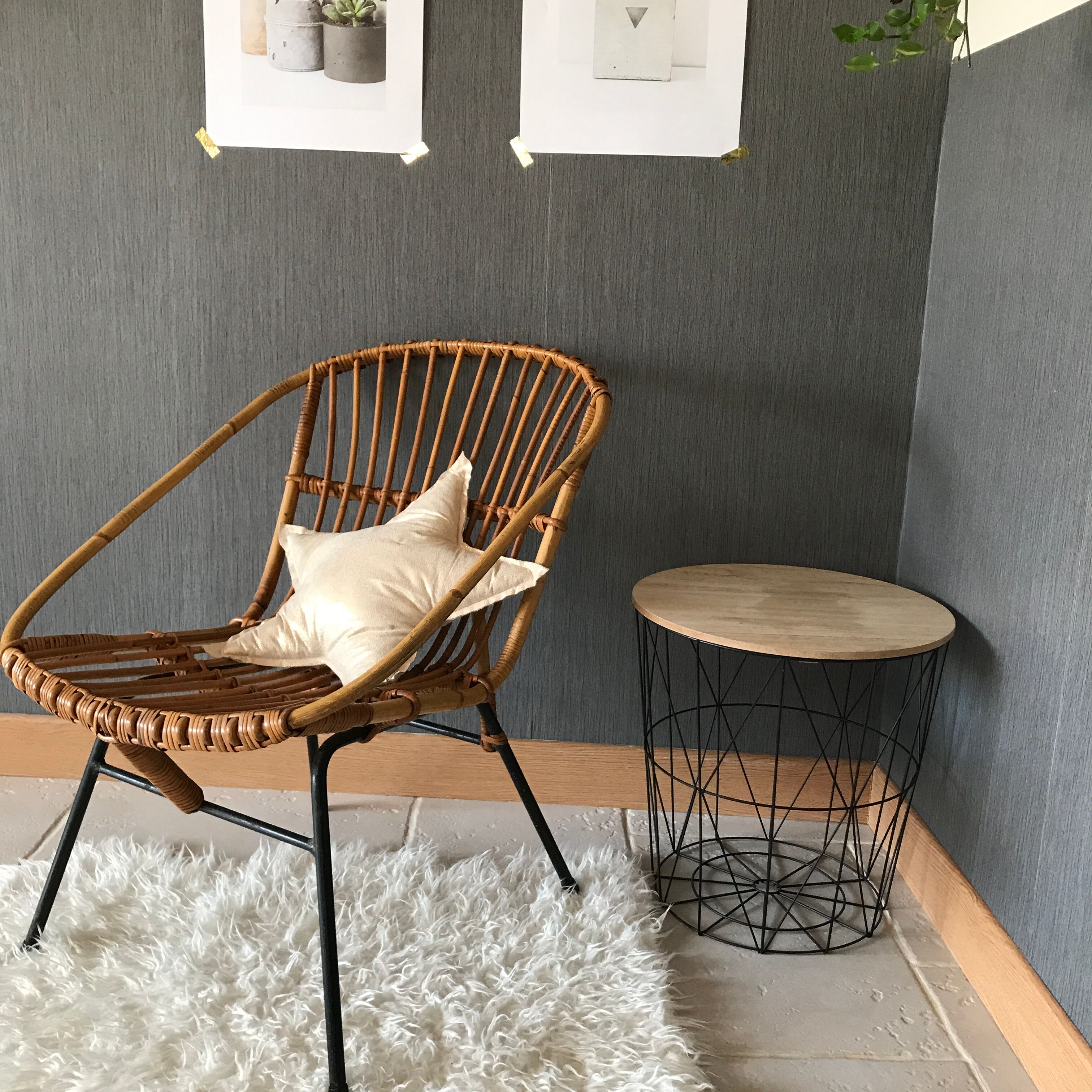 Vintage rattan armchair