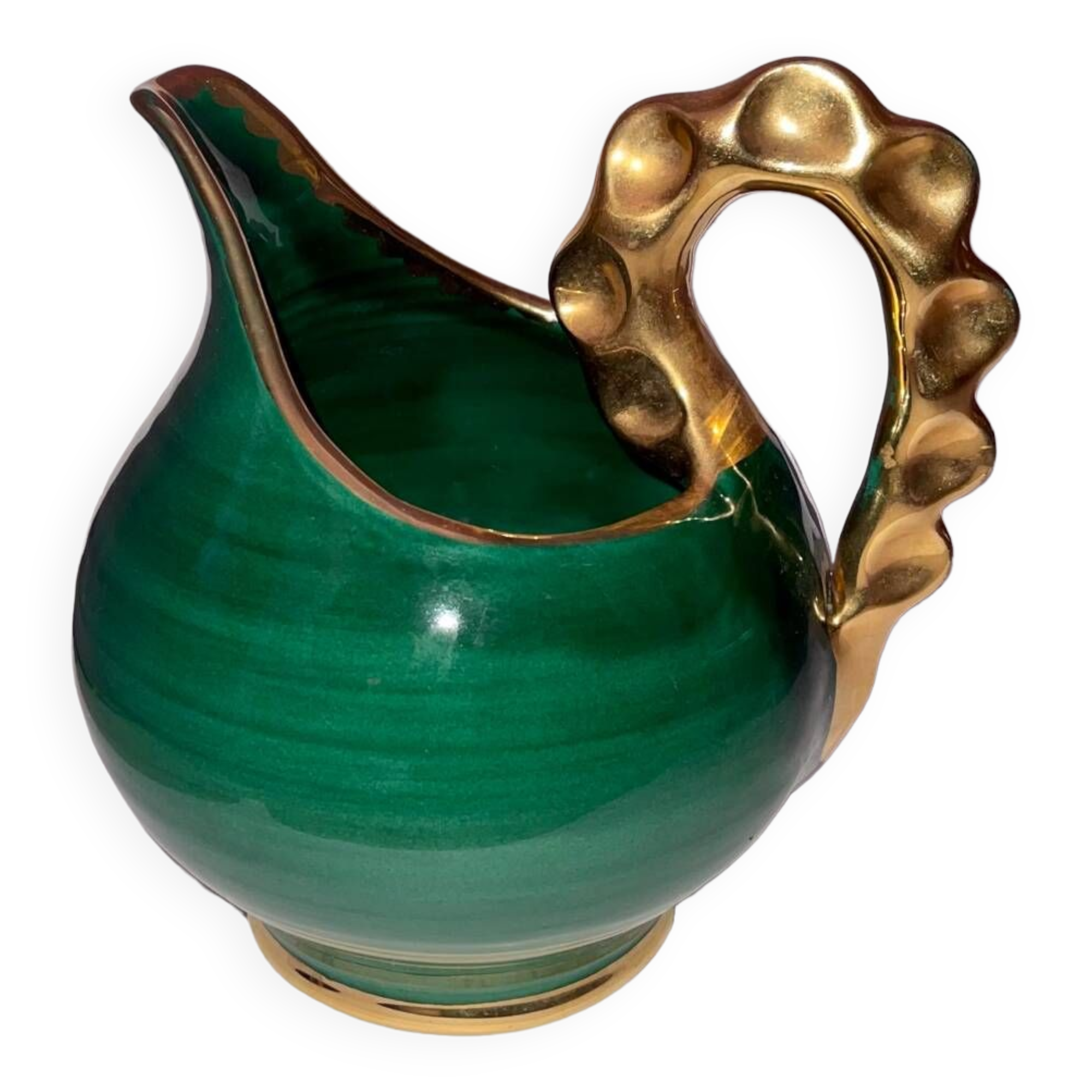 Green and gold pitcher, Vérigord